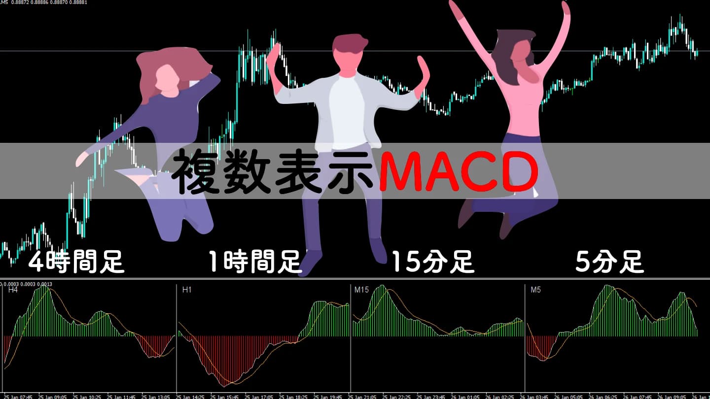 【MTF】複数のMACDを同時表示する無料MT4インジケーター