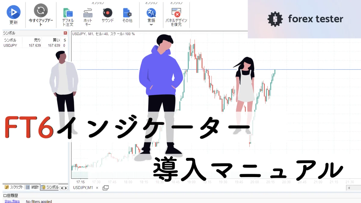 Forex Testerのインジケーター追加方法|MT4のインジは使える?【FT6】