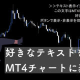 【背景】MT4に日本語テキストを入力できるインジケーター